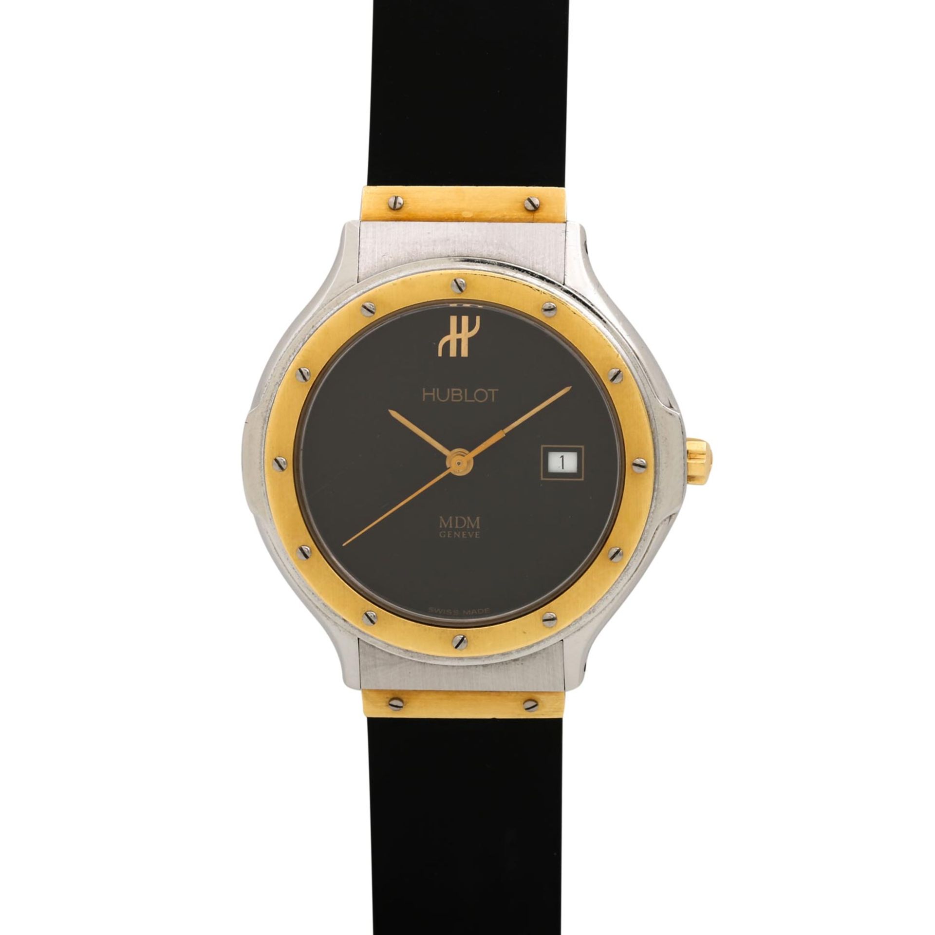 HUBLOT Vintage MDM Geneve, Ref. 14011002. Armbanduhr.Edelstahl/Gold 18K. Quarz-Werk. K