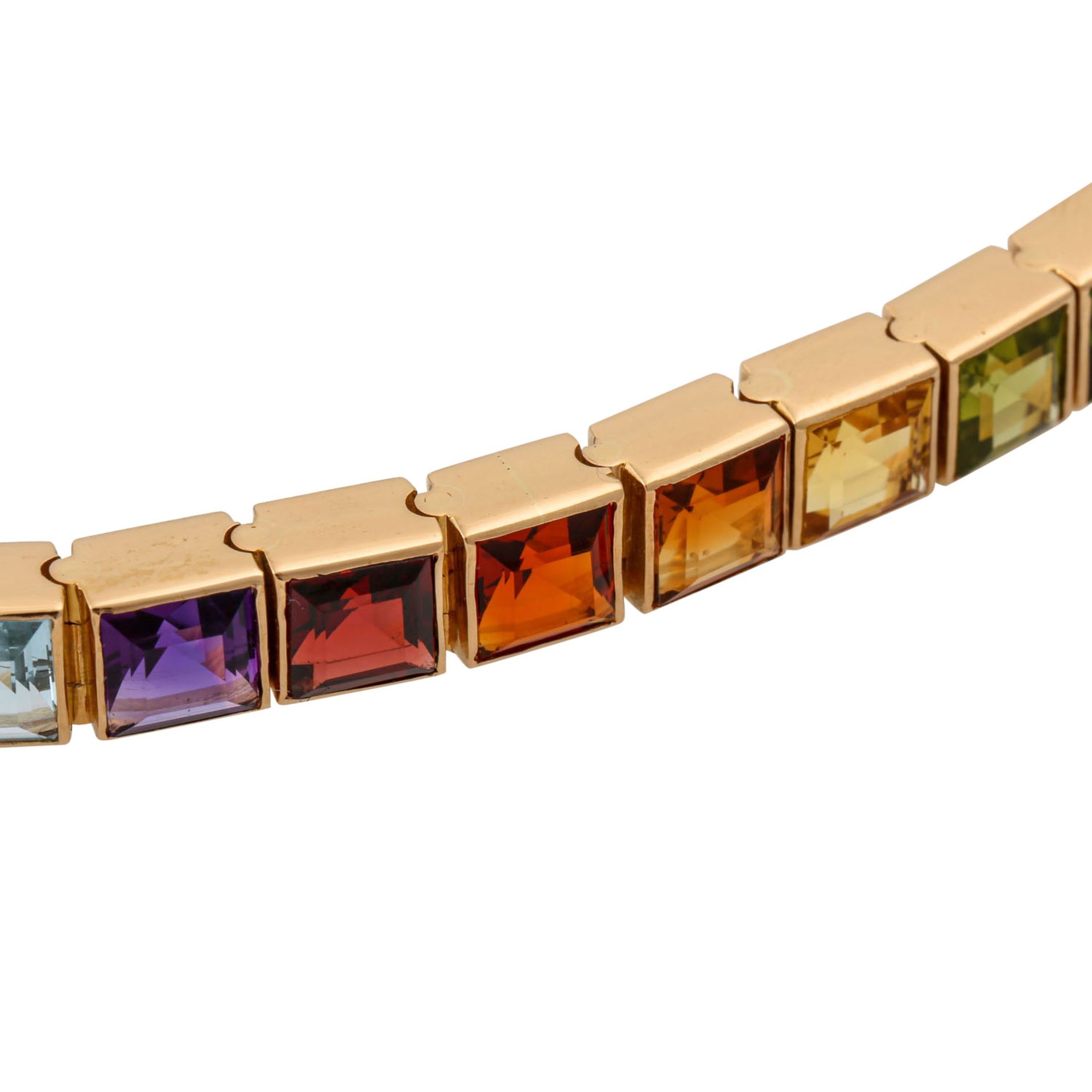 Regenbogen-Armband,bestehend aus 27 Farbedelsteinen, wie z.B. Turmalin, Aquamarin, Gra - Bild 5 aus 6