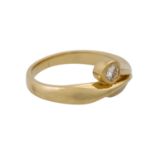 Ring mit Brillant ca. 0,23 ct,ca. WEISS-LGW (H-I)/VVS, GG 14K, 6,6 gr, Ringweite 63, 2
