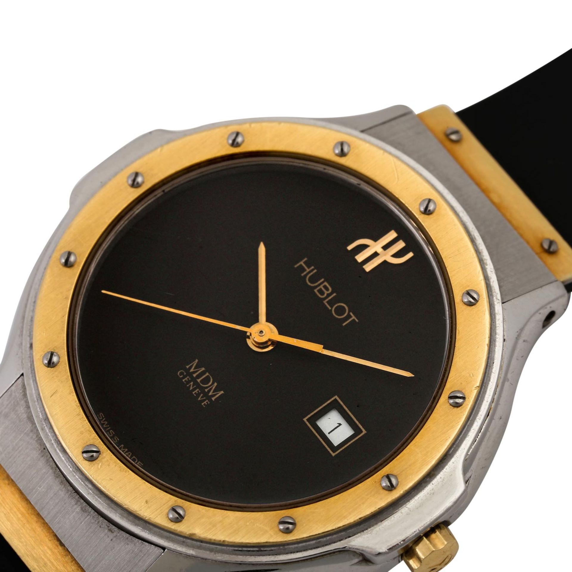 HUBLOT Vintage MDM Geneve, Ref. 14011002. Armbanduhr.Edelstahl/Gold 18K. Quarz-Werk. K - Bild 5 aus 6