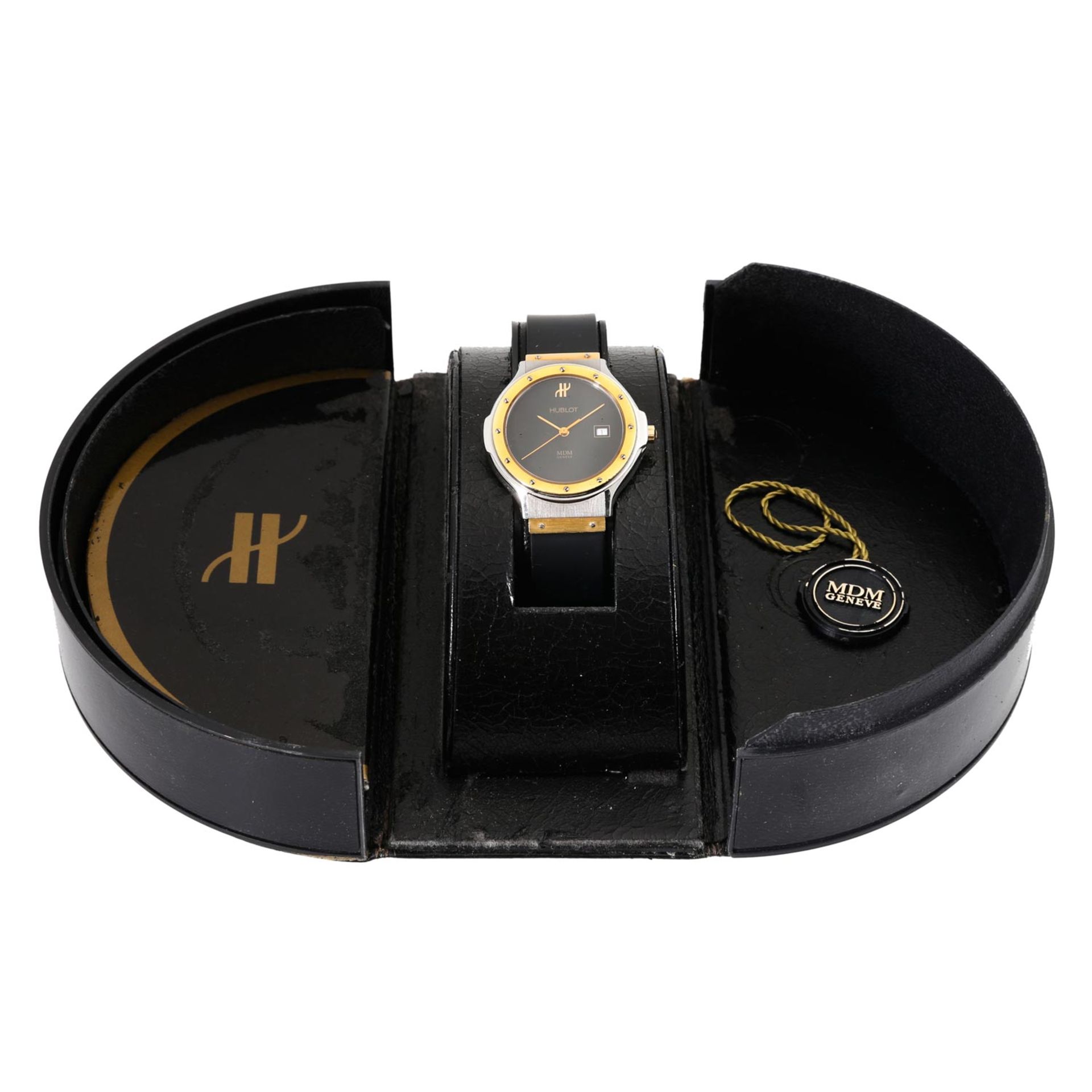 HUBLOT Vintage MDM Geneve, Ref. 14011002. Armbanduhr.Edelstahl/Gold 18K. Quarz-Werk. K - Bild 6 aus 6