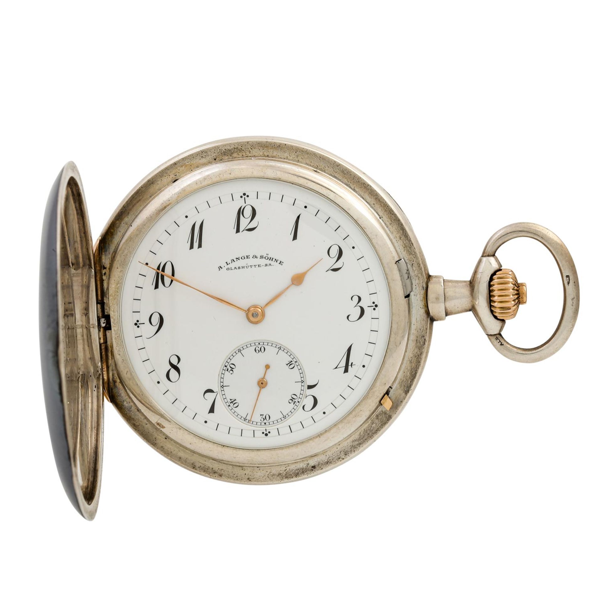 A. LANGE & SÖHNE SavonetteTaschenuhr.Gehäuse und Staubdeckel Silber. Handaufzug-Werk - Image 2 of 9