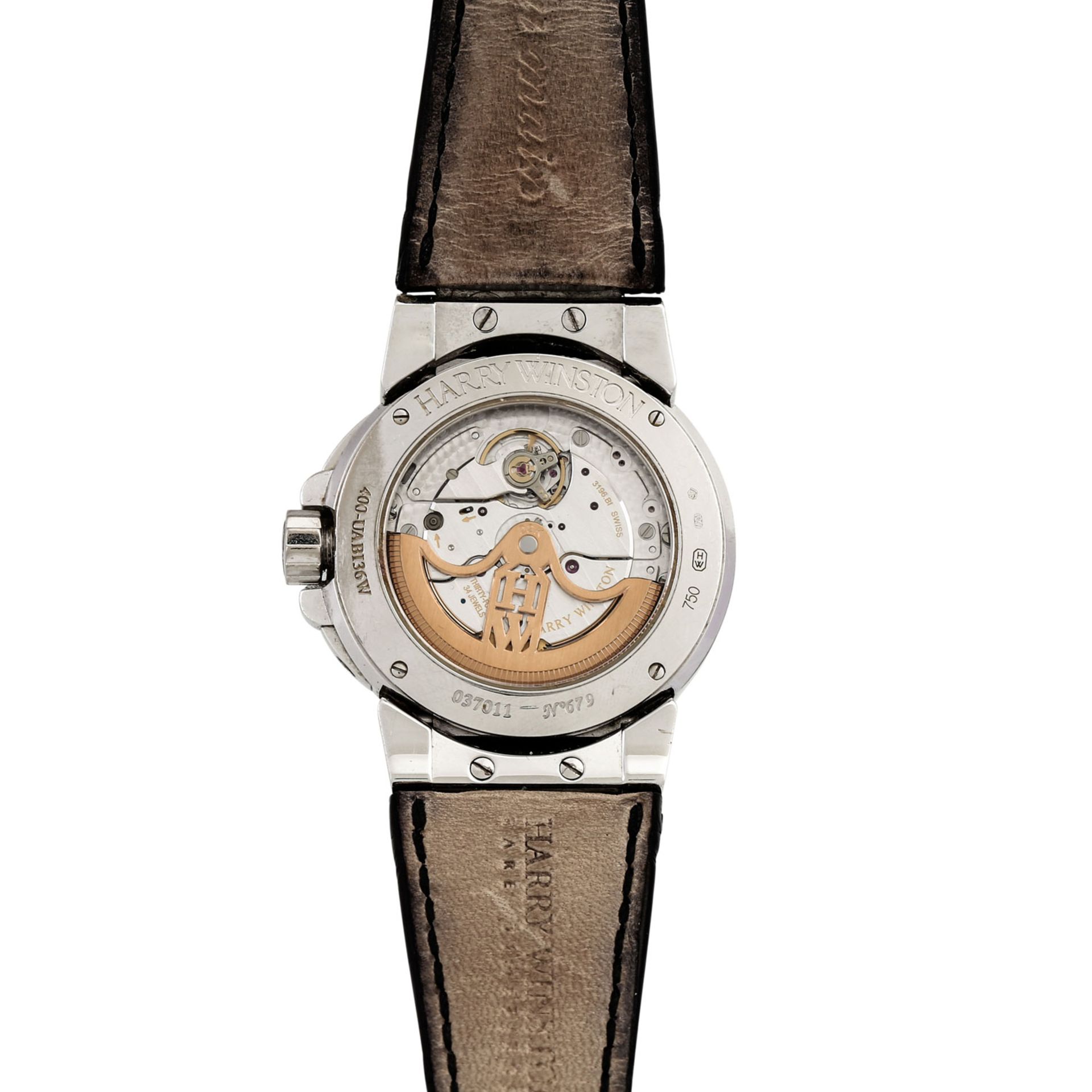 HARRY WINSTON Ocean Bi-Retrograde, Ref. 400-UAB136W. Damenuhr.Gold 18K, Gehäuse und S - Image 2 of 8