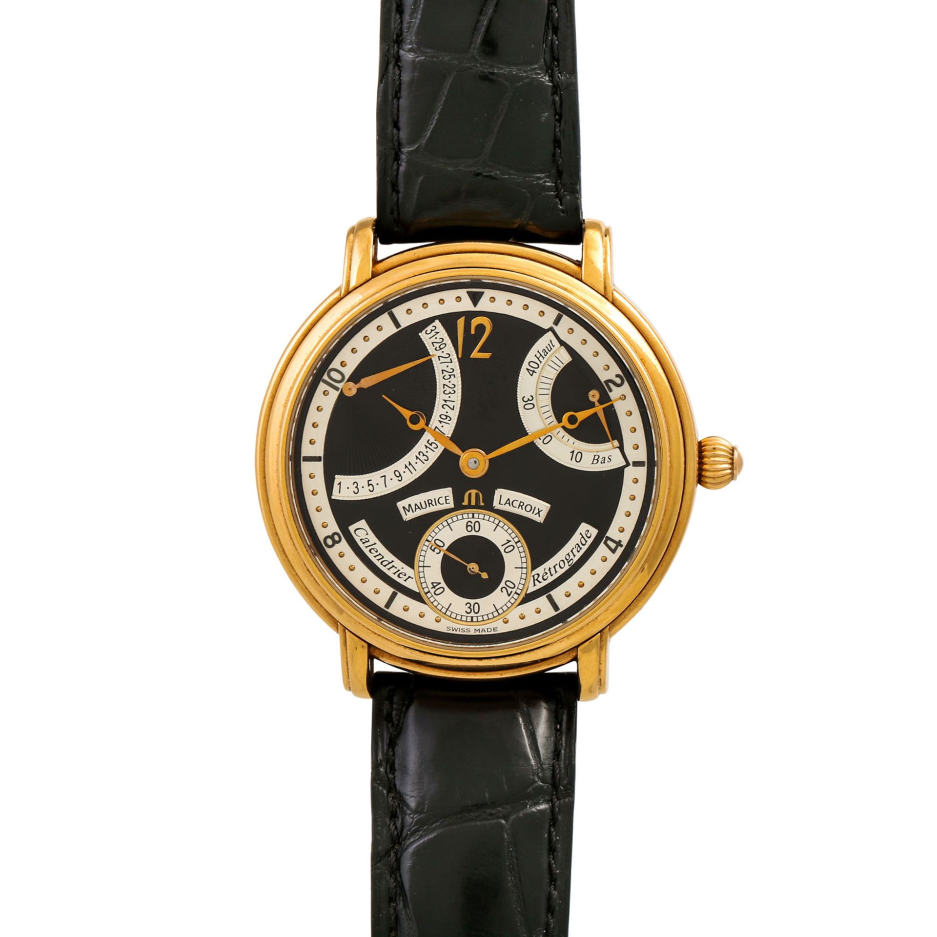 MAURICE LACROIX Masterpiece Calendrier Rétrograde, Ref. 76847.Gold 18K. Handaufzug-We