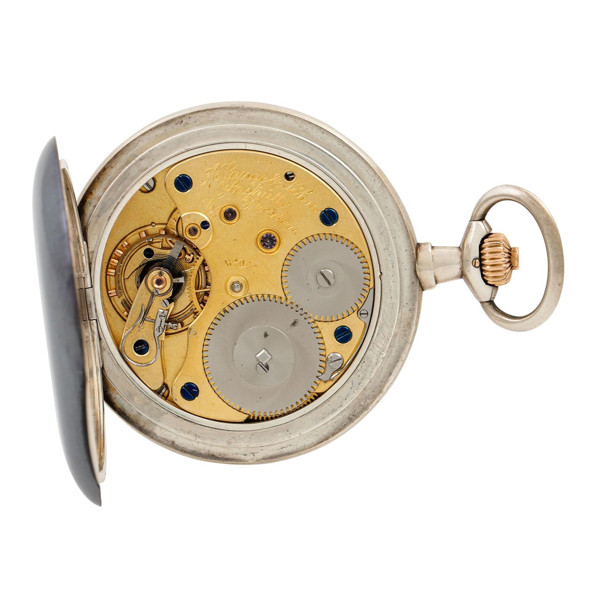 A. LANGE & SÖHNE SavonetteTaschenuhr.Gehäuse und Staubdeckel Silber. Handaufzug-Werk - Image 7 of 9