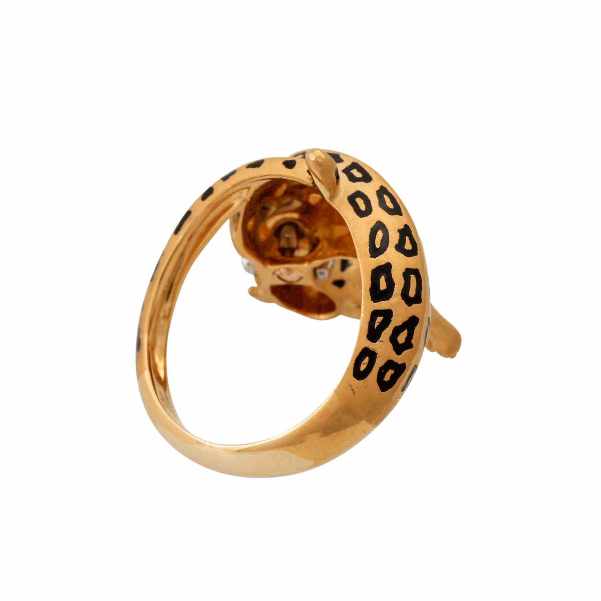 CARRERA Y CARRERA Ring "Panther"mit Brillanten von ca. 0,05 ct, 2 kl. Rubinen und sch - Image 3 of 5