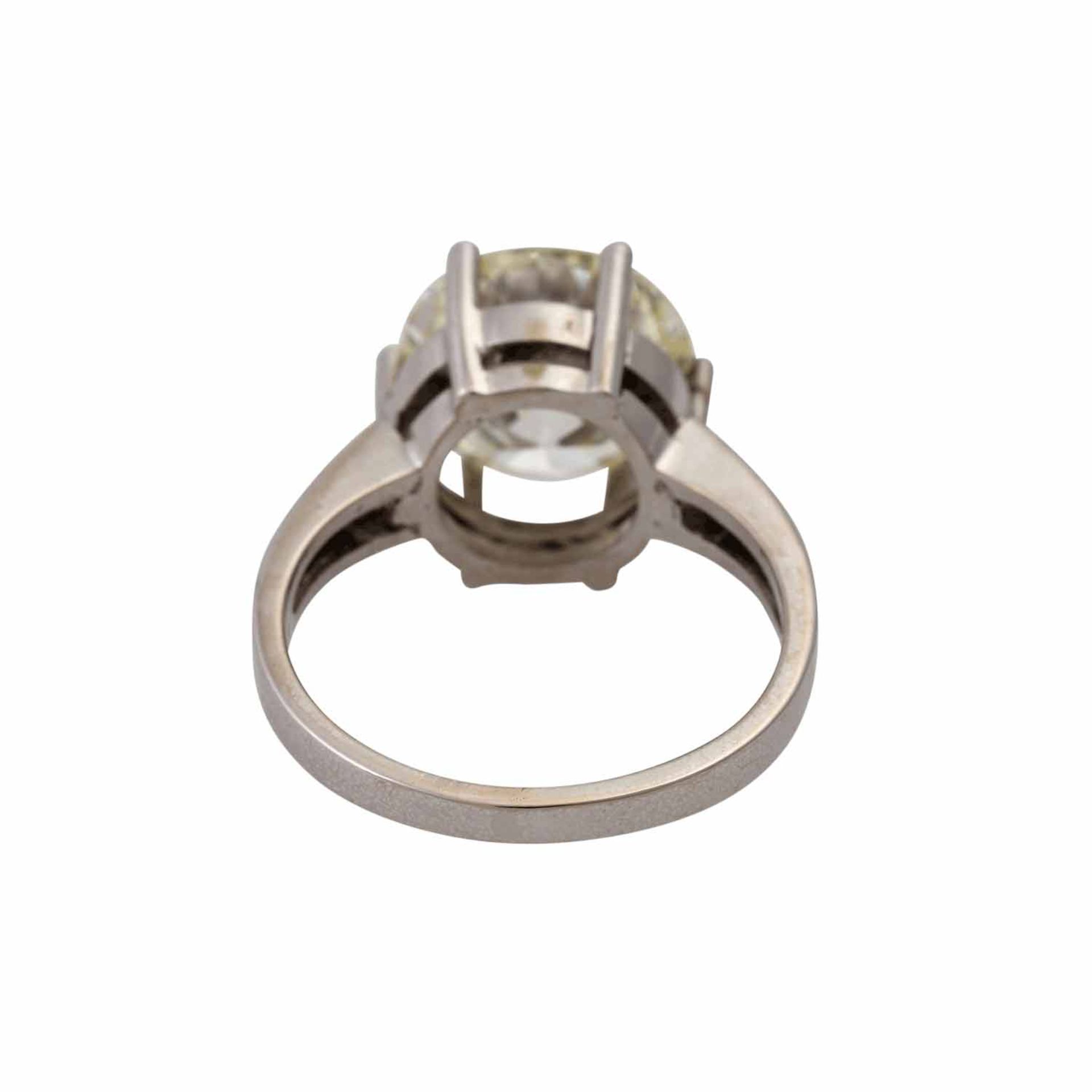 Solitärring mit Brillant von ca. 5,06 ct (punziert),ca. GET (M-N)/VS2-SI1, WG 14K, 5, - Image 4 of 5