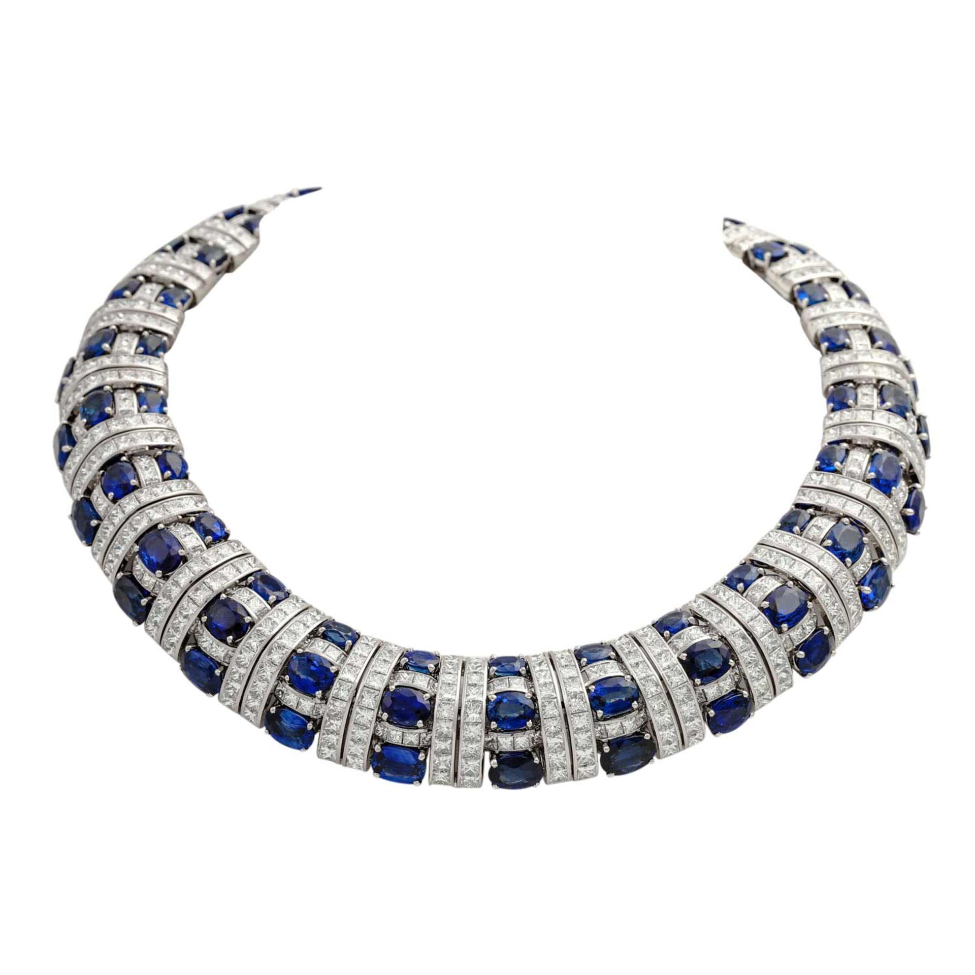 POPLEY DUBAI Haute Couture Colliermit 676 Diamanten zus. ca. 105 ct, FW-WEISS (G-H)/VV