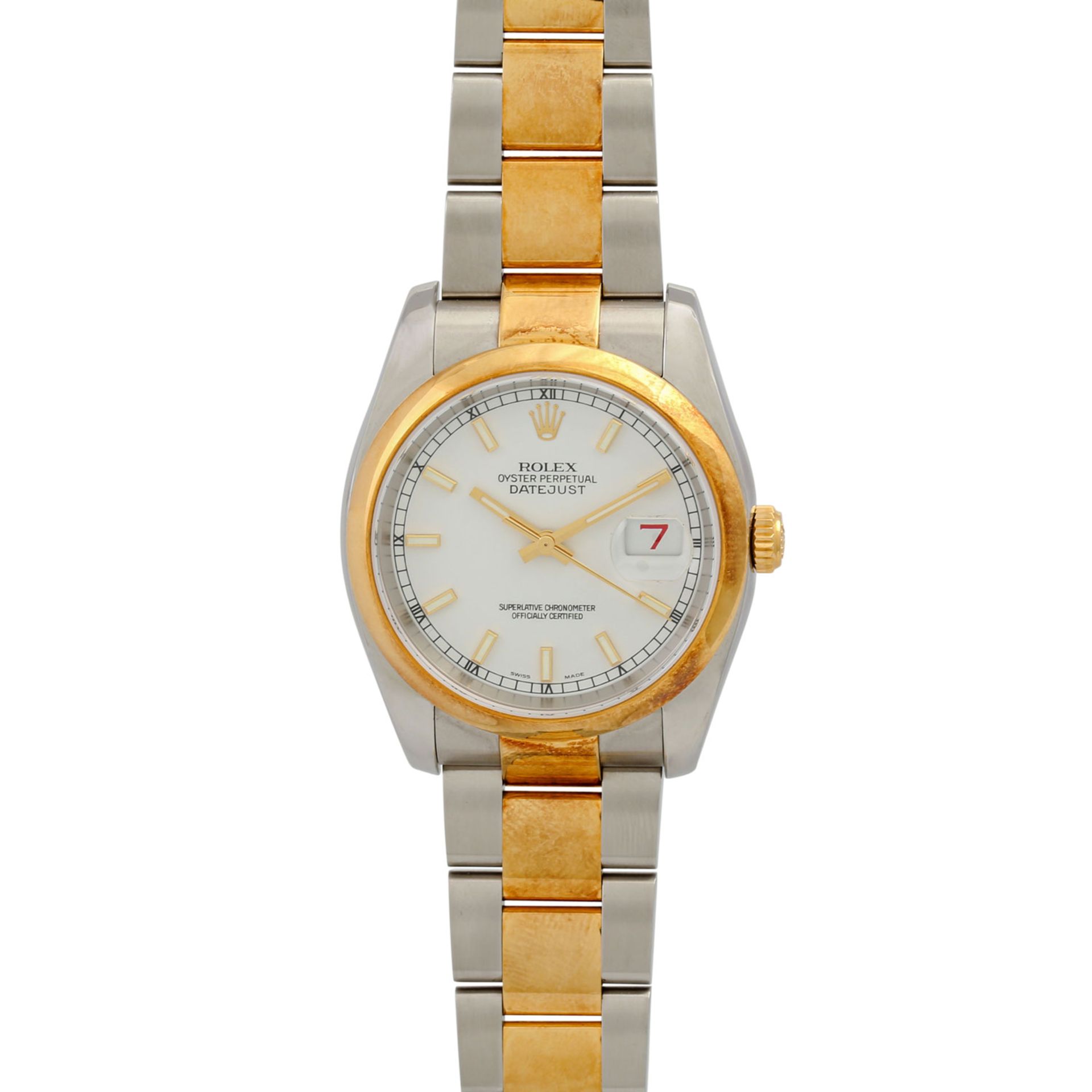 ROLEX Datejust 36, Ref. 116203. Armbanduhr.Edelstahl/Gold 18K. Automatic-Werk. Gebrauc