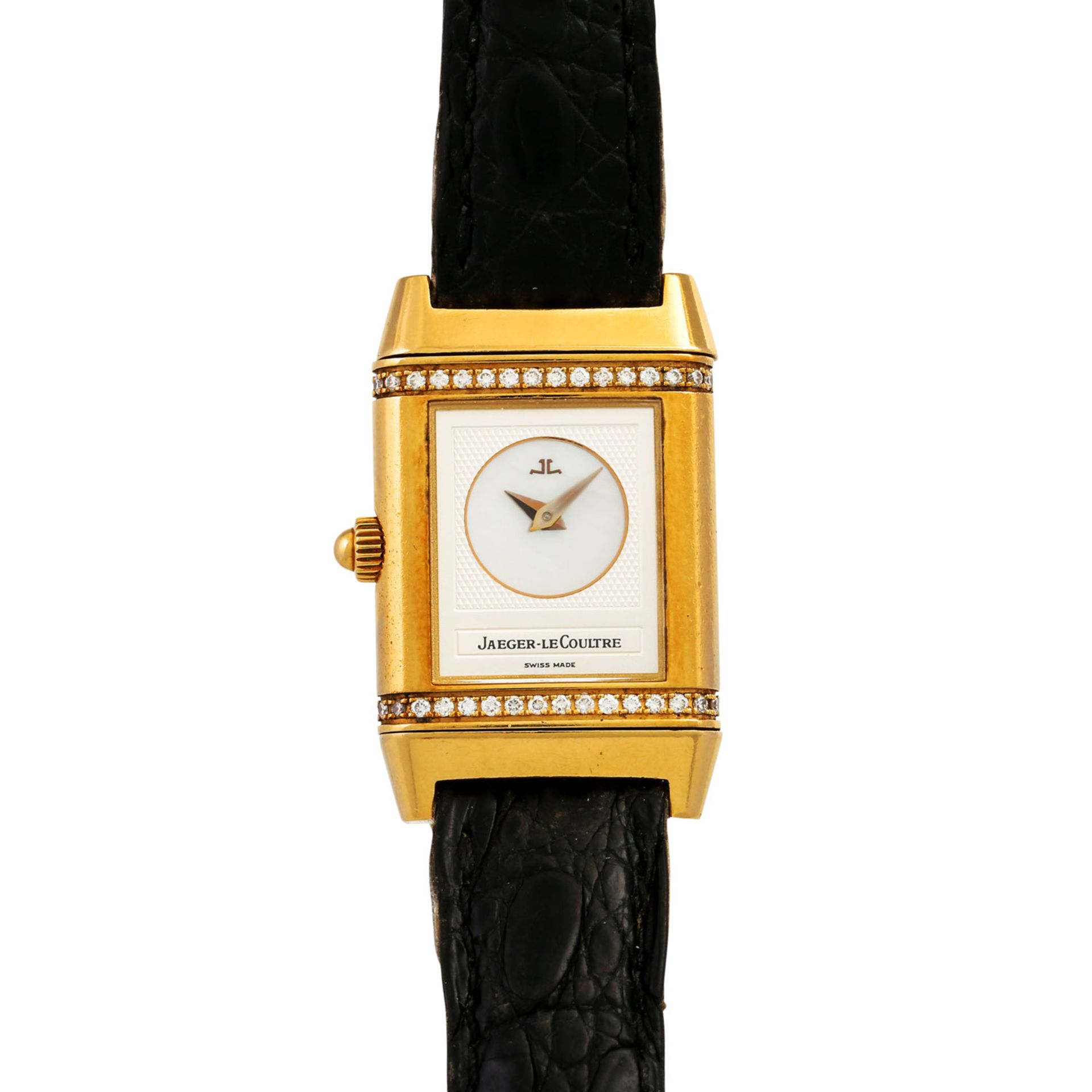 JAEGER-LE COULTRE Reverso, Ref. 266.144. Damenuhr.Gold 18K, Lünette mit Diamanten. Ha - Image 7 of 7