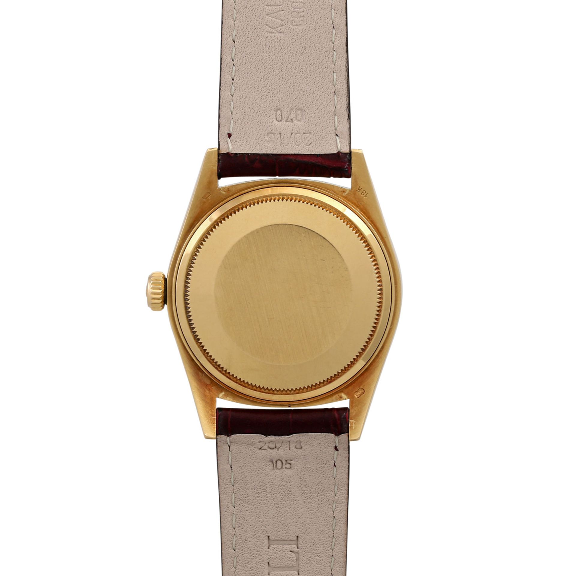 ROLEX Vintage DayDate, Ref. 18038. Armbanduhr.Gold 18K. Automatic-Werk. Lederband mit - Image 2 of 6