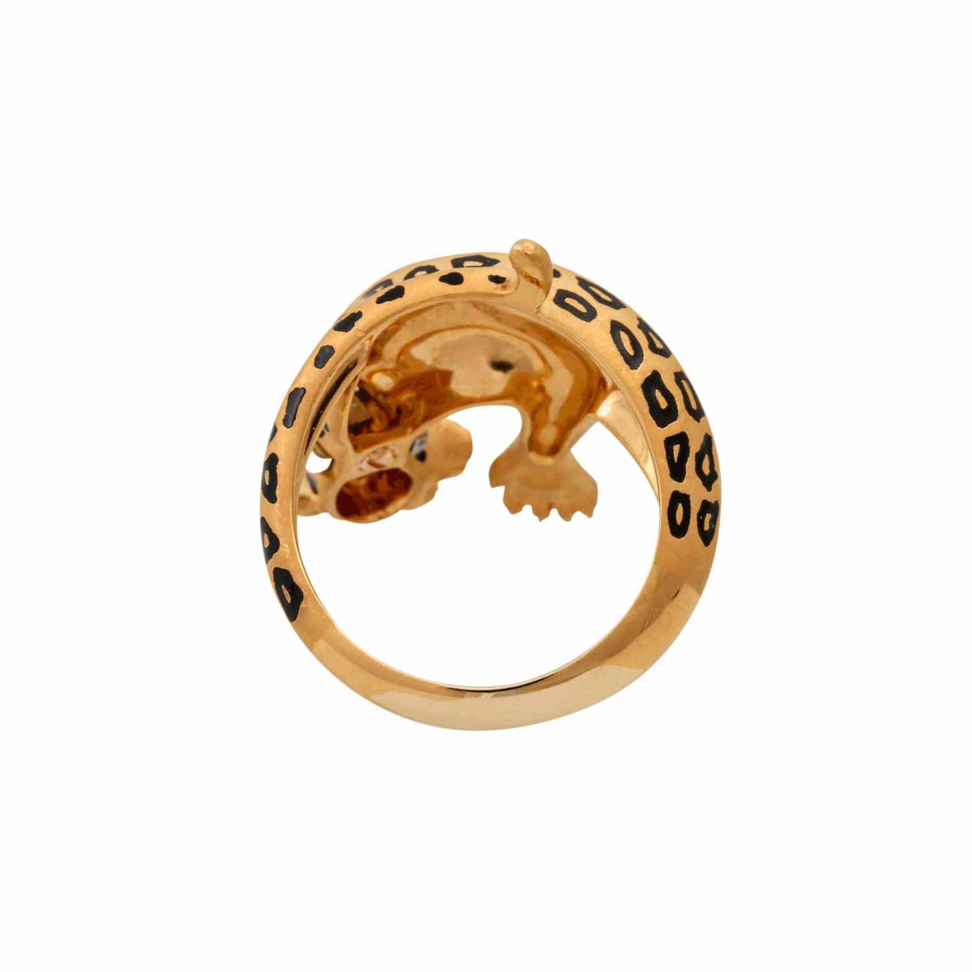 CARRERA Y CARRERA Ring "Panther"mit Brillanten von ca. 0,05 ct, 2 kl. Rubinen und sch - Bild 4 aus 5