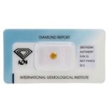 1 loser Brillant von 0,63 ct, FANCY INTENSE GREENISH BROWNISH YELLOW/SI2, inkl. IGI Ze