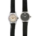 KONVOLUT 2x Damenuhr: 1x Movado & 1x Certina. Edelstahl. Movado: Quarz-Werk, Certina: