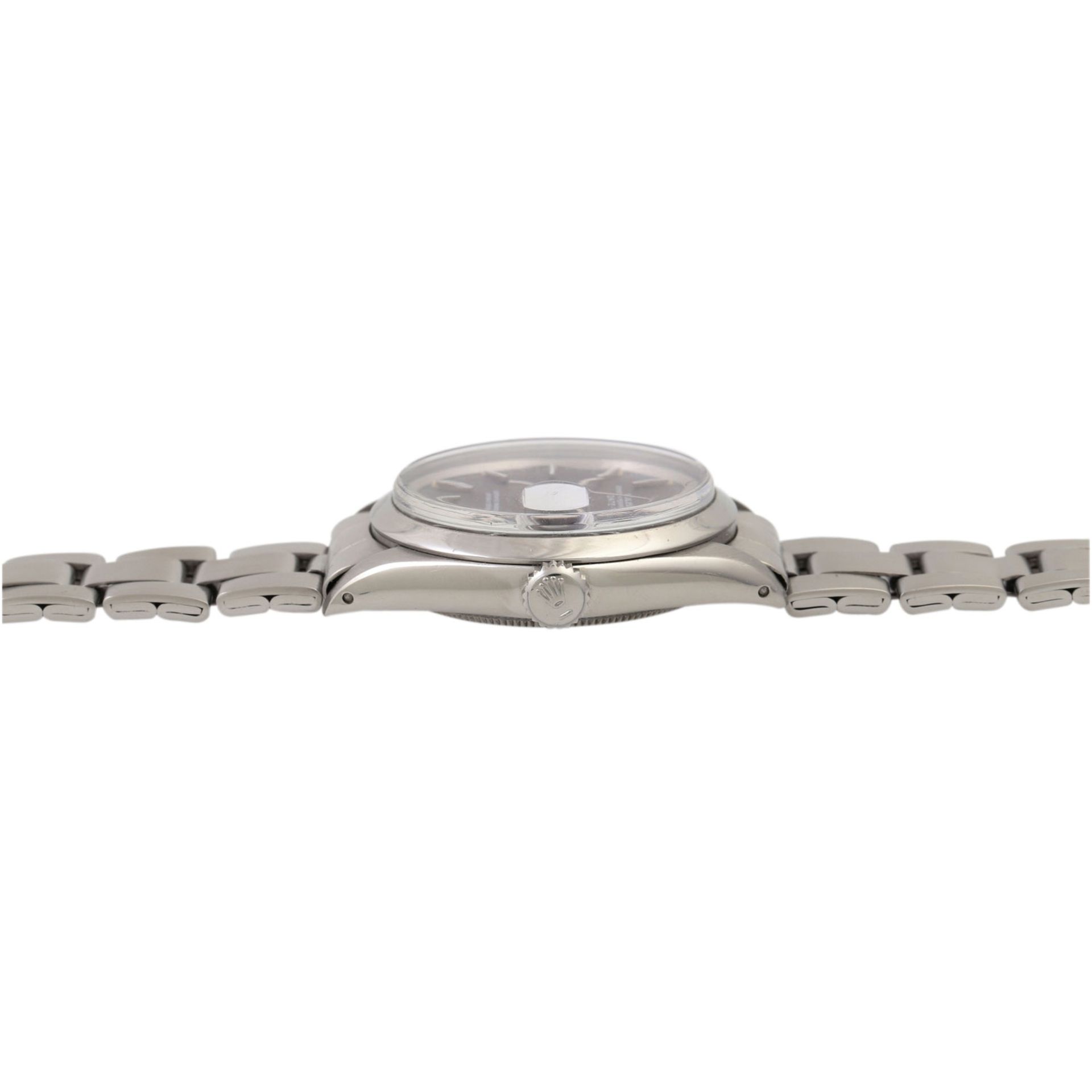 ROLEX Date, Ref. 1500. Armbanduhr. Edelstahl. Automatic-Werk. Deutliche Gebrauchsspure - Bild 3 aus 5