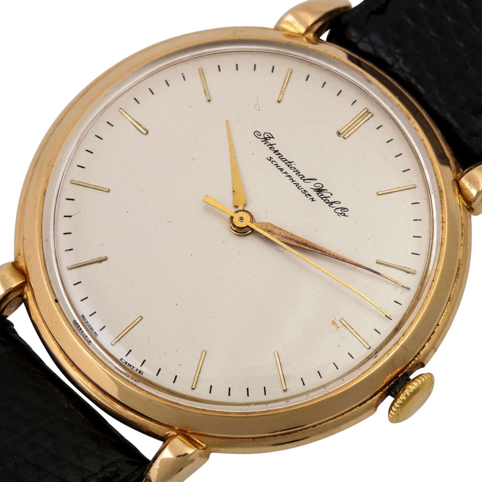 INTERNATIONAL WATCH COMPANY Vintage Herrenuhr. Ca. 1950er Jahre. Gold 18K. Handaufzug- - Bild 5 aus 6