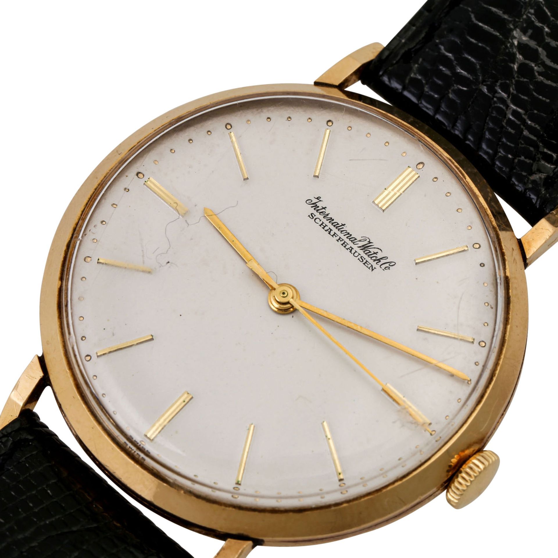 INTERNATIONAL WATCH COMPANY Vintage Herrenuhr. Ca. 1960er Jahre. Gold 18K. Handaufzug- - Bild 5 aus 6