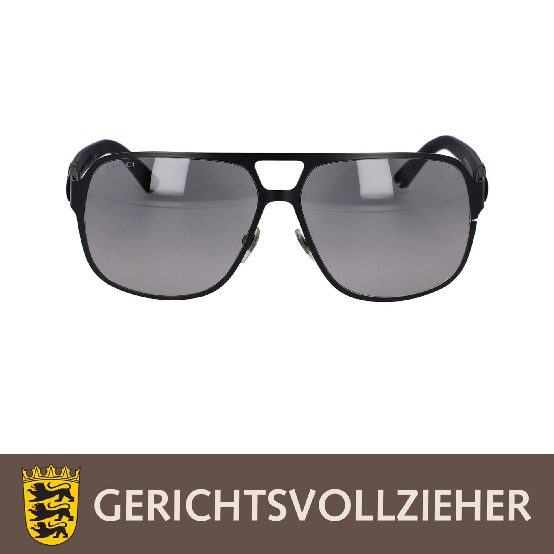 GUCCI Sonnenbrille mit Gläsern im Farbverlauf, KP: 175,50 € (2011), B: ca. 14,5 cm,