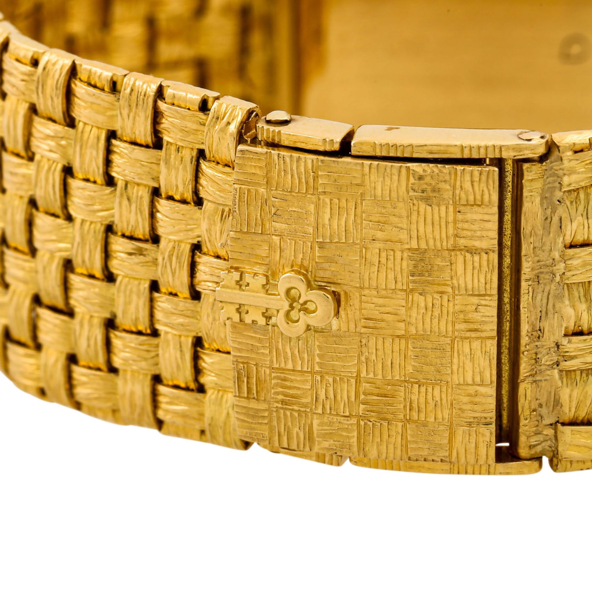 CORUM Vintage Armbanduhr mit "Tigerauge-Zifferblatt". Gold 18K. Handaufzug-Werk. Gebra - Image 7 of 7