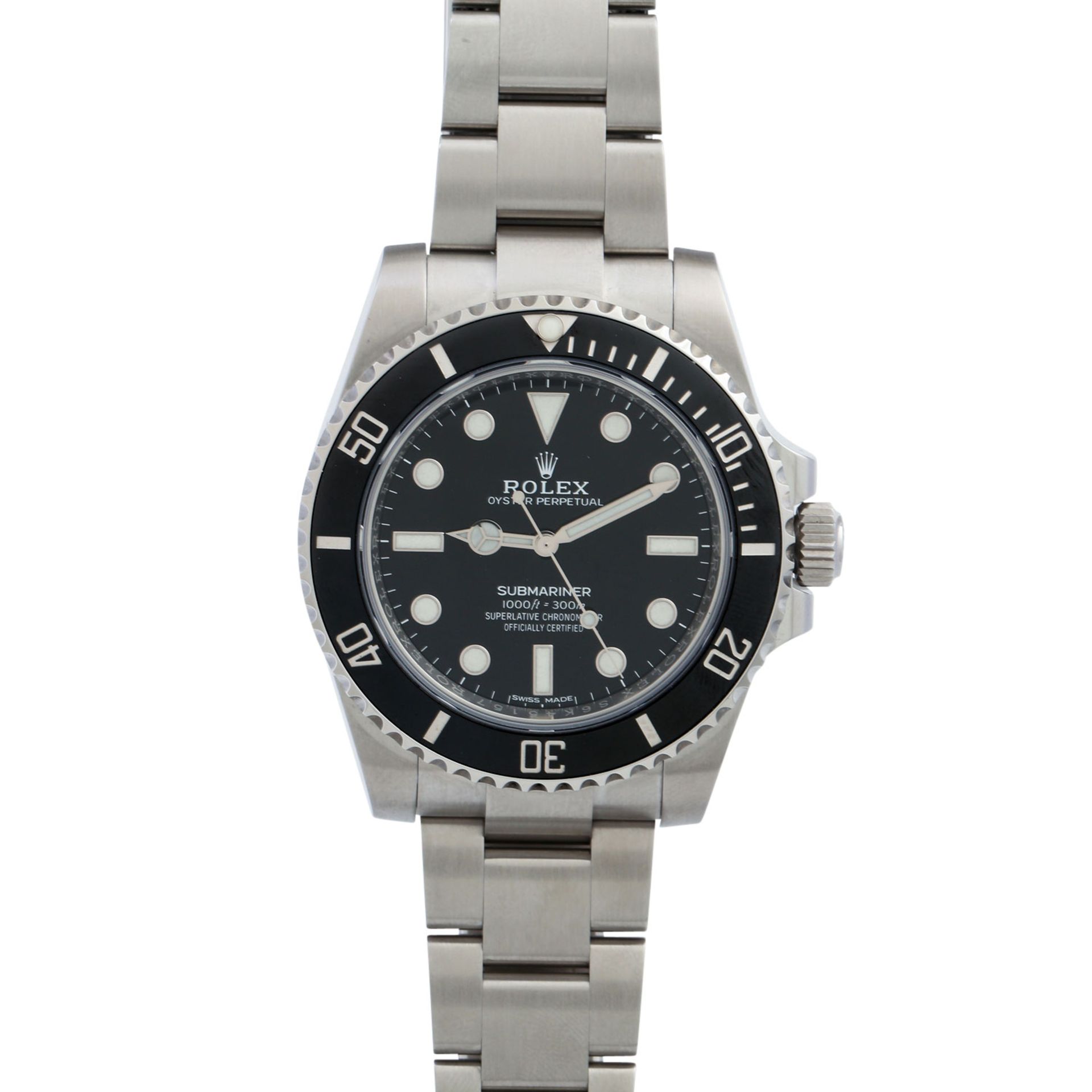 ROLEX Submariner No Date, Ref. 114060. Armbanduhr. Edelstahl. Automatic-Werk. Leichte