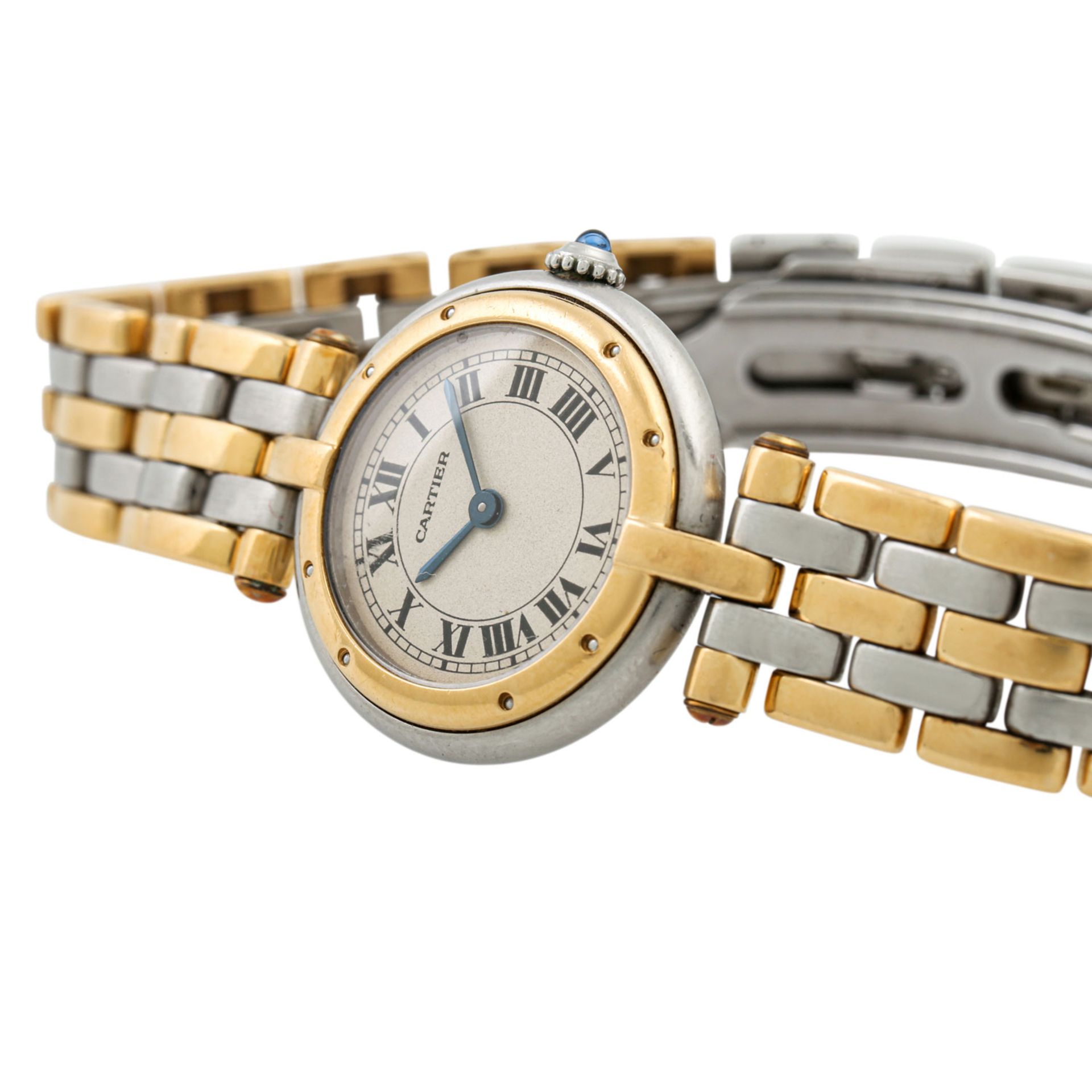 PFANDAUKTION - Cartier Damenuhr Stahl Gold Quarz Ref. 166920 Cartier Damenuhr Stahl Go - Bild 5 aus 7