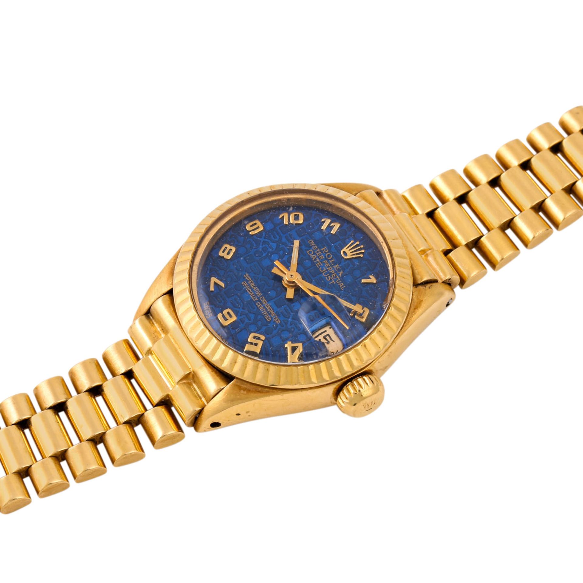 ROLEX Lady Datejust, Ref. 6917 "Aftermarket". Damenuhr. Gold 18K, Band und Zifferblatt - Bild 3 aus 6