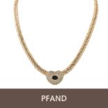 PFANDAUKTION - 1 Collier Brillanten ca. 1,10 ct Saphir Gold 14 kt 1 Collier Brillanten