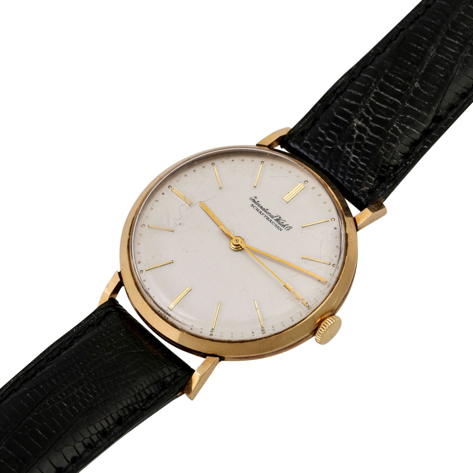 INTERNATIONAL WATCH COMPANY Vintage Herrenuhr. Ca. 1960er Jahre. Gold 18K. Handaufzug- - Bild 4 aus 6