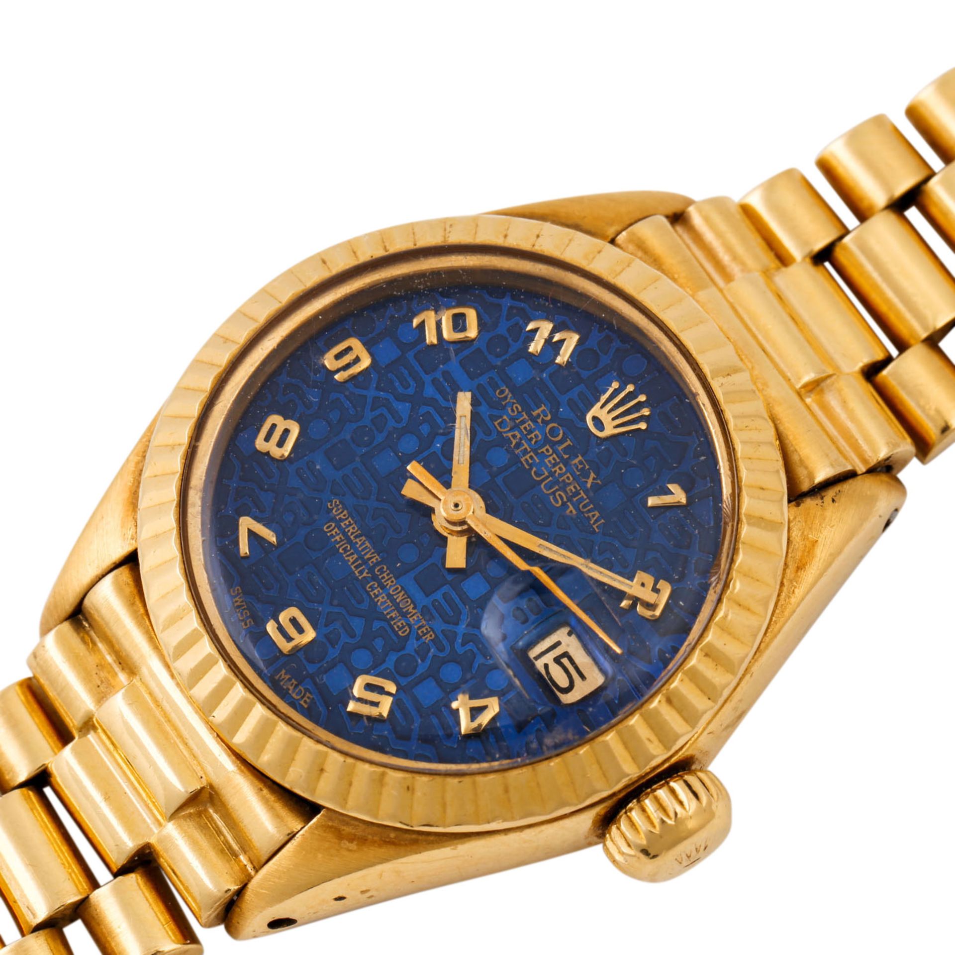 ROLEX Lady Datejust, Ref. 6917 "Aftermarket". Damenuhr. Gold 18K, Band und Zifferblatt - Bild 4 aus 6