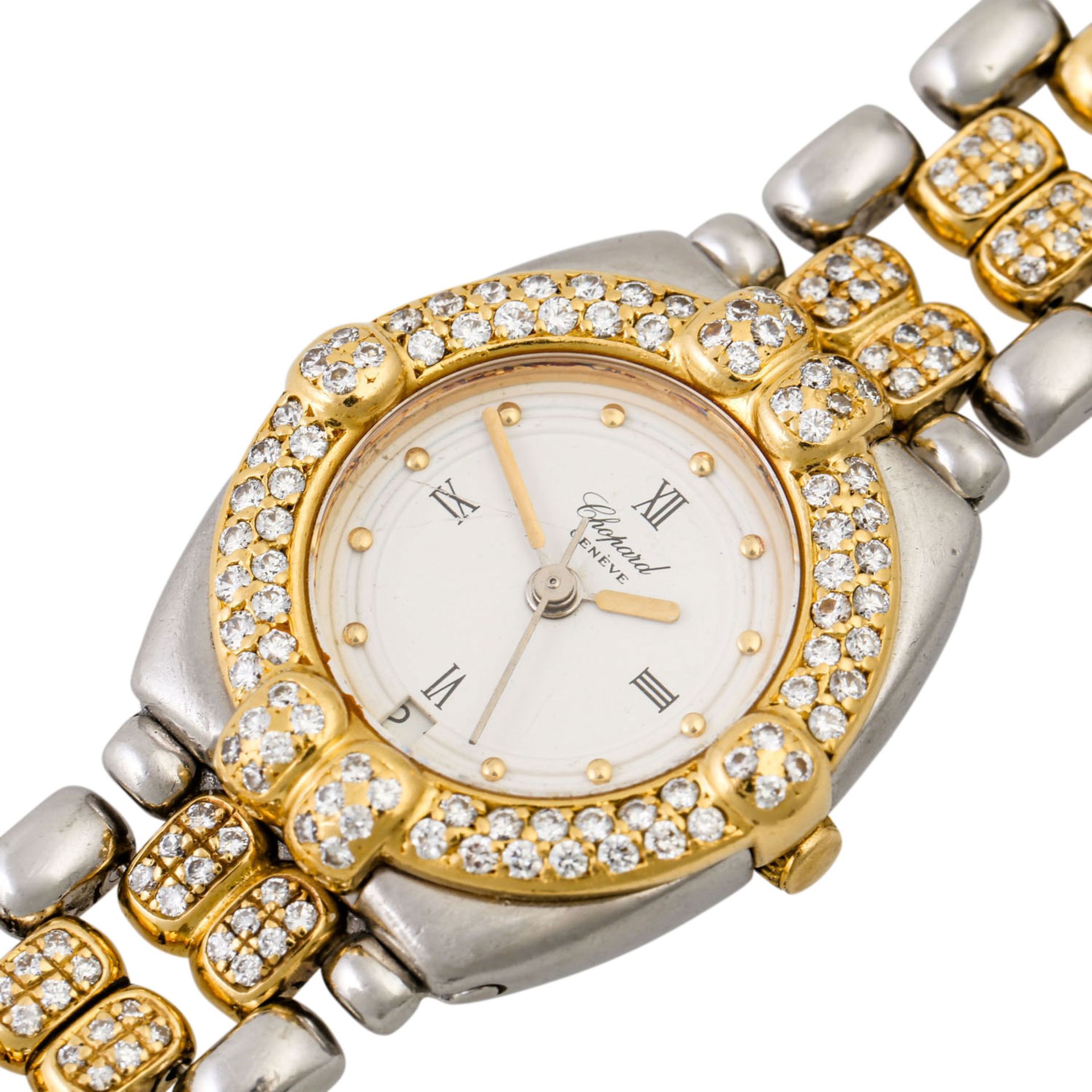 CHOPARD Gstaad Lady, Ref. 8112. Damenuhr. Edelstahl/Gold 18K, Lünette und Band mit Di - Bild 5 aus 5