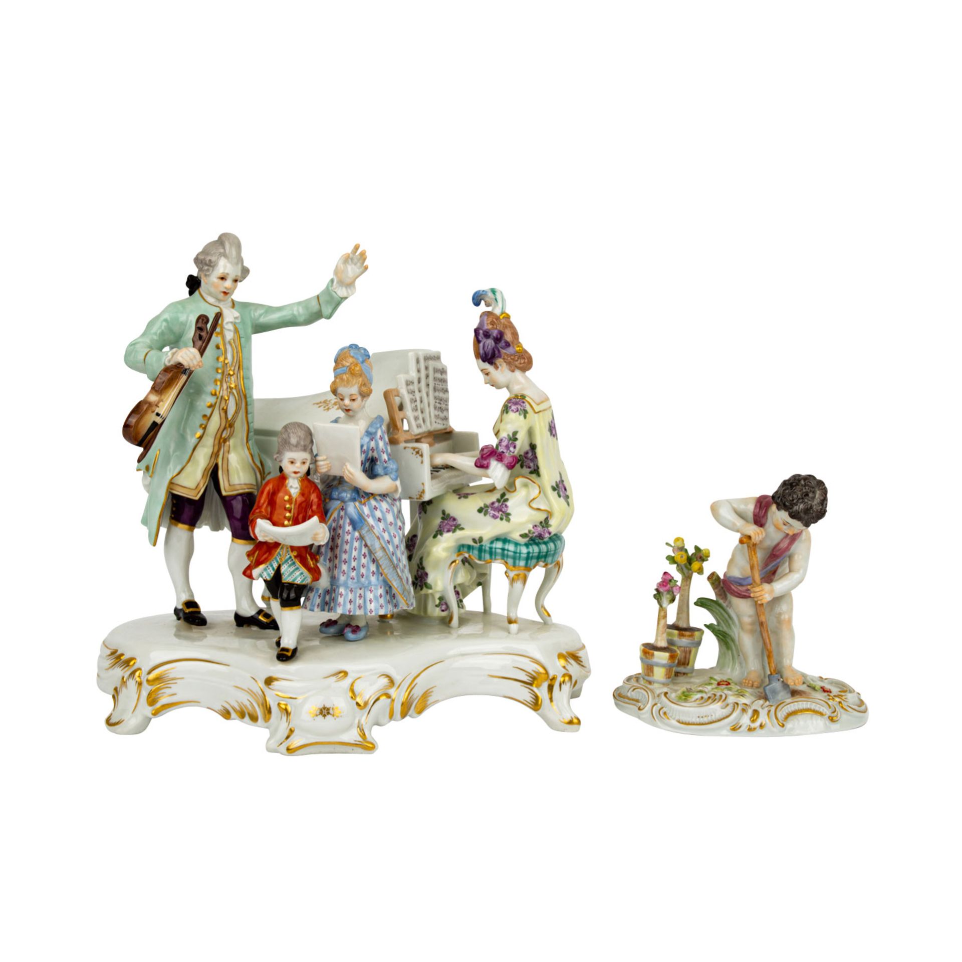 PFANDAUKTION - MEISSEN Konvolut Figuren und Service, 1. Wahl, 20. Jhd: 1 Figurengruppe - Image 5 of 6