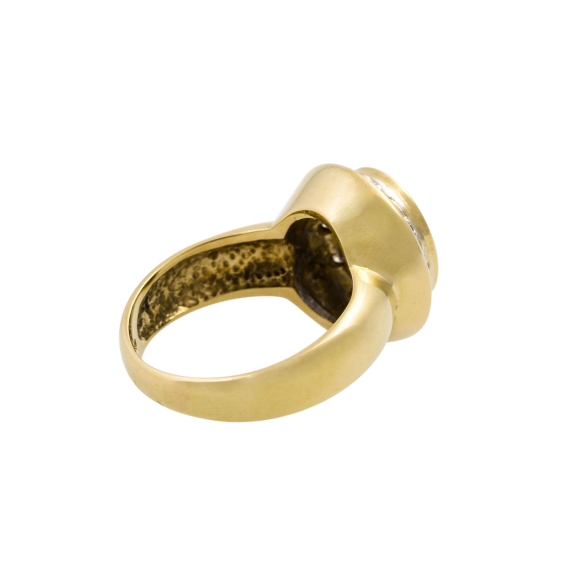 Ring mit oval facettiertem Tansanit und Brillanten, zus. ca. 0,2 ct, ca. GET (M)/SI, G - Bild 3 aus 4