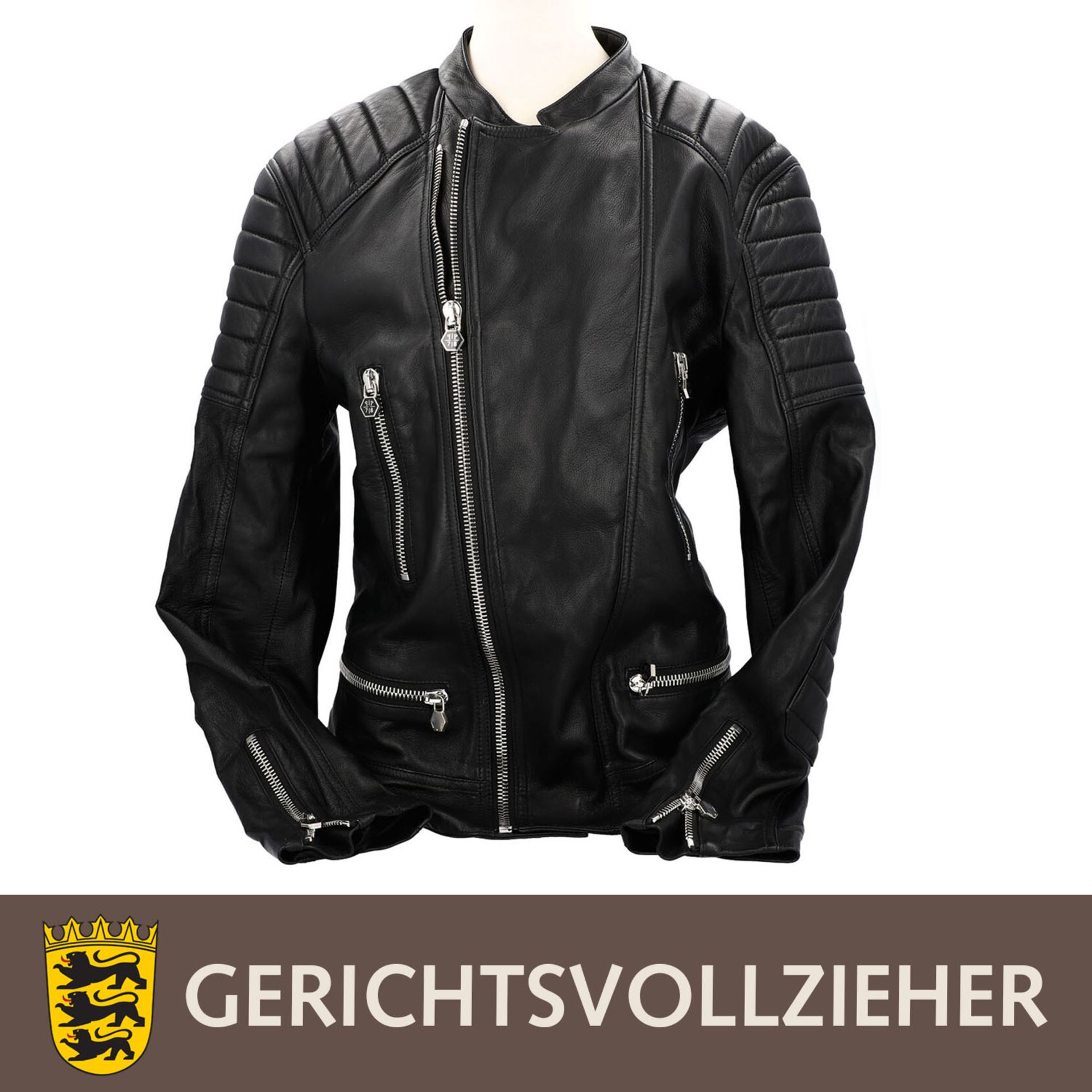 PHILIPP PLEIN Lederjacke Gr. XL, KP: 2.498 € (2016), ungetragener Zustand, inkl. Kau