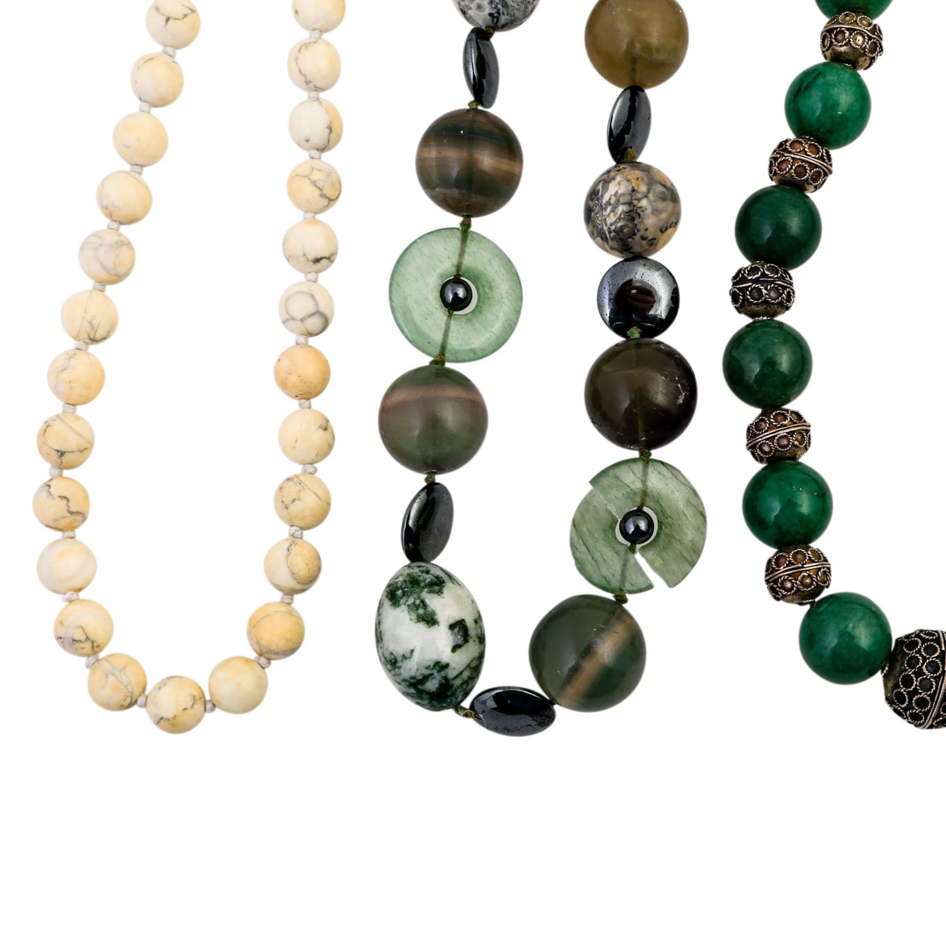 10-teiliges Konvolut Steinketten, best. aus 7 Ketten und 3 Armbändern, u. a. Türkis, - Image 3 of 5