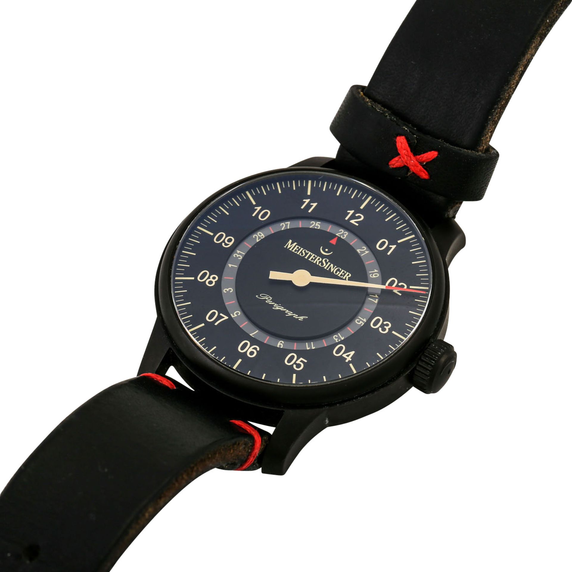 MEISTERSINGER Perigraph Black Line, Ref. AM1002BL. Herrenuhr. Neupreis: 1.890,- Euro. - Bild 4 aus 6