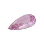 Loser Kunzit 12,99 ct, ca. 20,1x9,6x9,9 mm (LBT), bei Draufsicht intensive Farbe, gute