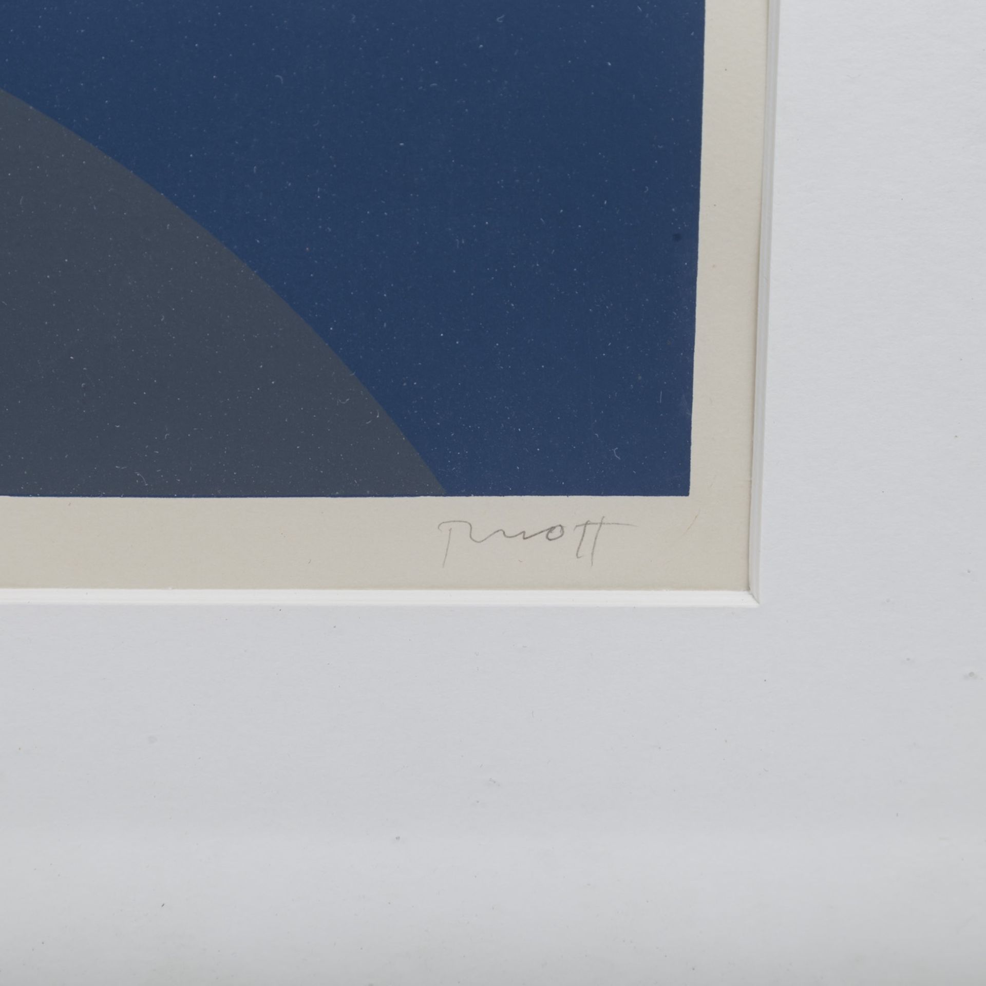 RUOFF, FRITZ (1906-1986) 'Grauer Kreis auf blauem Grund'. Farbserigraphie, unten recht - Image 3 of 5