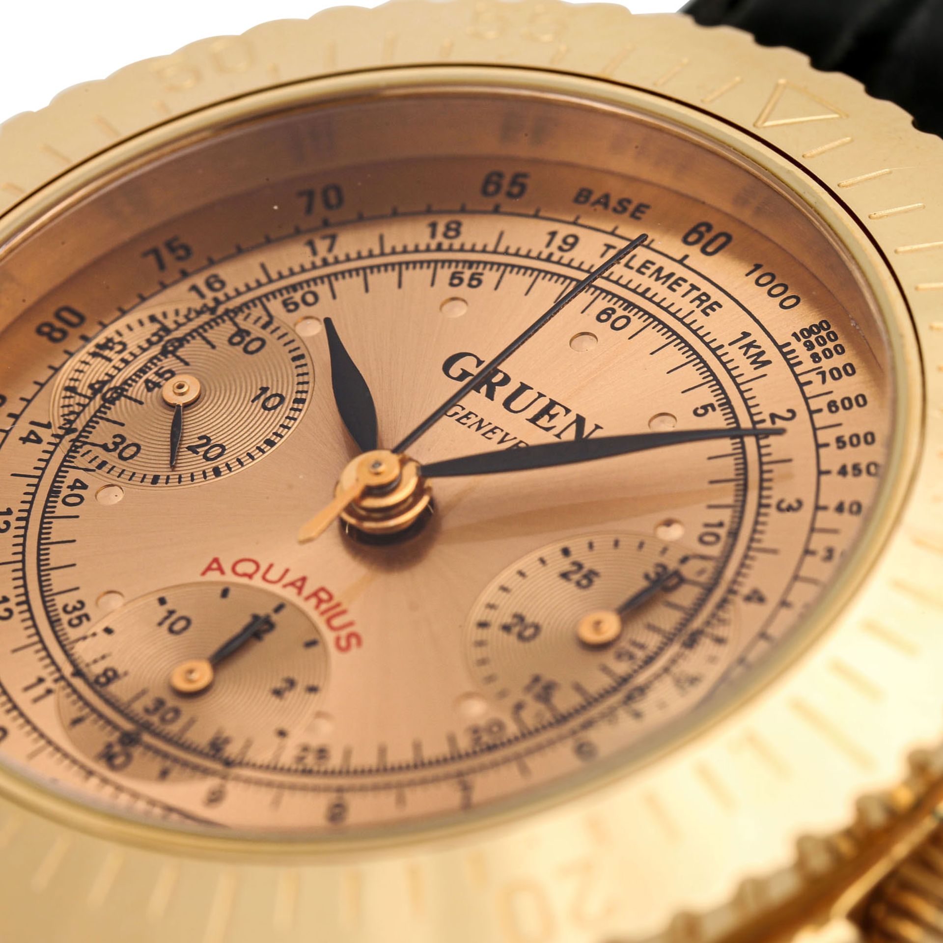 GRUEN GENEVE Aquarius Chronograph. Herrenuhr. Neupreis ca. 25.000,- Euro. Gold 18K. Au - Image 5 of 5