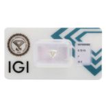 1 loser Diamant von 0.72 ct triangular modified brilliant-cut LGW(J)/SI2, inkl. IGI Ze