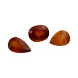 Konvolut Mandarin Granate von 12,68 ct, guter Zustand. Alle Steine ohne detaillierte g