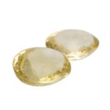 Konvolut 2 Lemon Citrine von 158,7 ct, 35,2×25,55×15,7 mm + 33,6×24,6×12,7 mm, 1 S