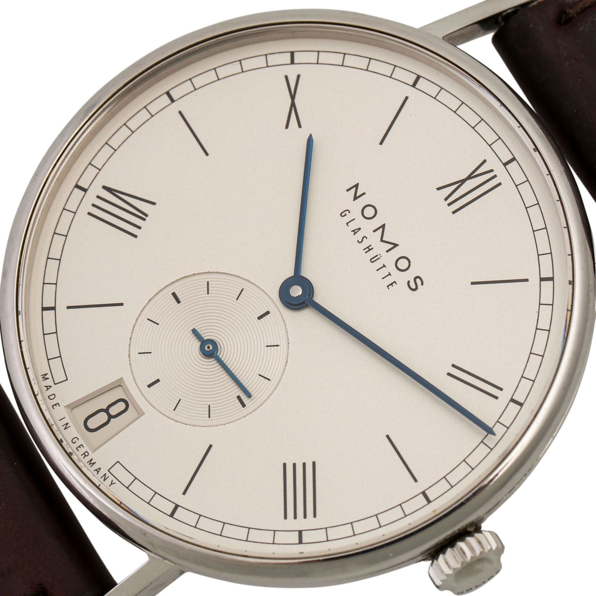 NOMOS Ludwig 38 Datum, Ref. 231. Armbanduhr. Aktueller Neupreis: 2.120,- Euro. Edelsta - Bild 5 aus 6