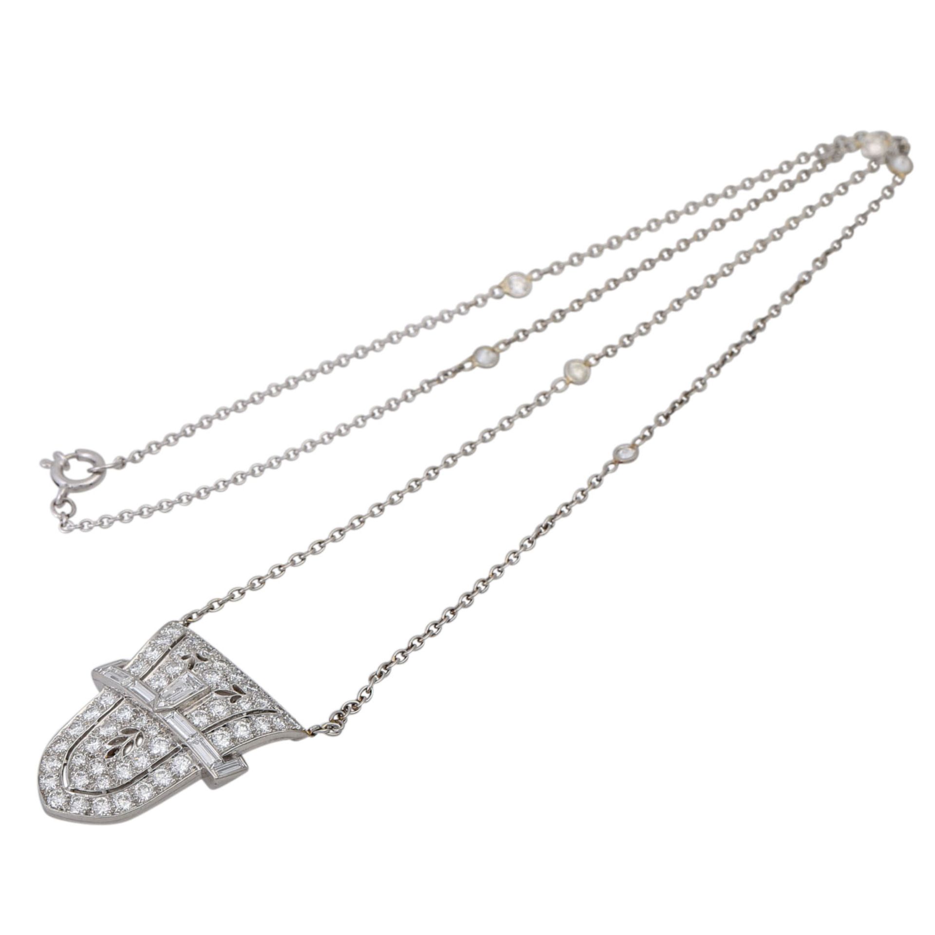 Collier mit Brillanten und Diamanten von zus. ca. 2 ct - Image 3 of 5