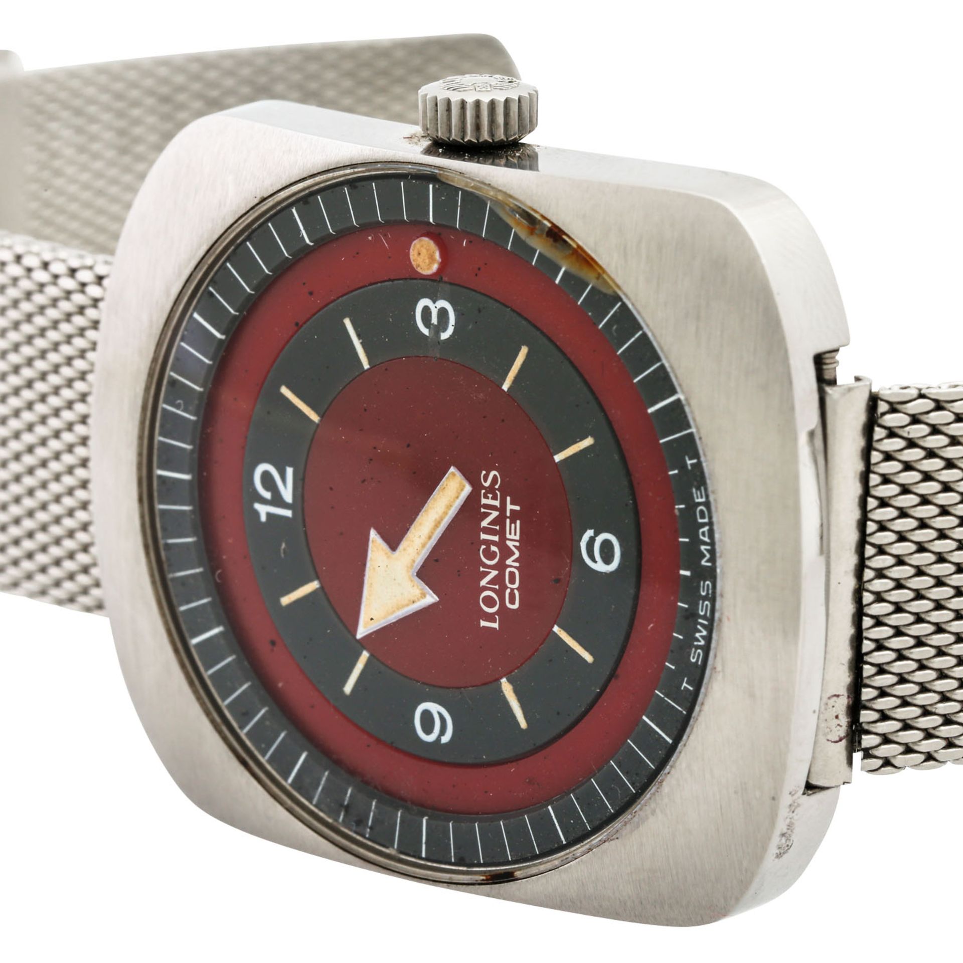 SAMMLUNGSAUFLÖSUNG LONGINES Vintage Comet "Mysterious Hands Red", Ref. 8475. Armbanduhr. - Image 6 of 10