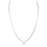 Collier mit Brillant ca. 0,50 ct,