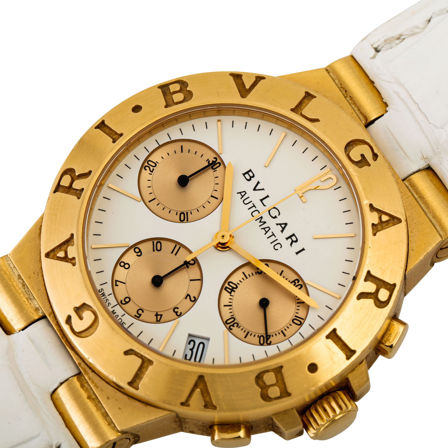 BULGARI Diagono Chronograph, Ref. CH 35 G. Armbanduhr. - Image 5 of 7