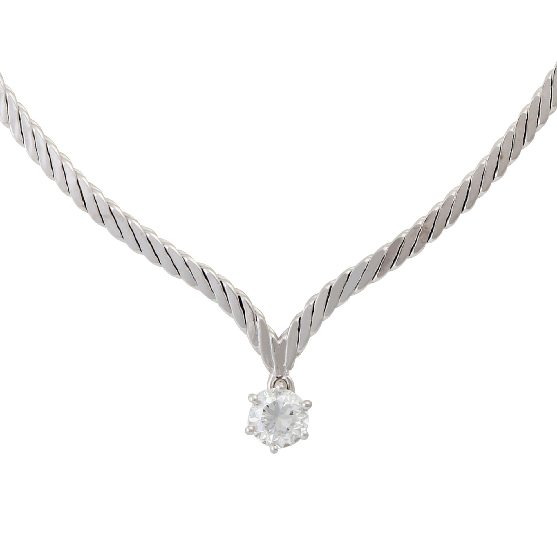 Collier mit Brillant ca. 0,50 ct, - Image 2 of 5