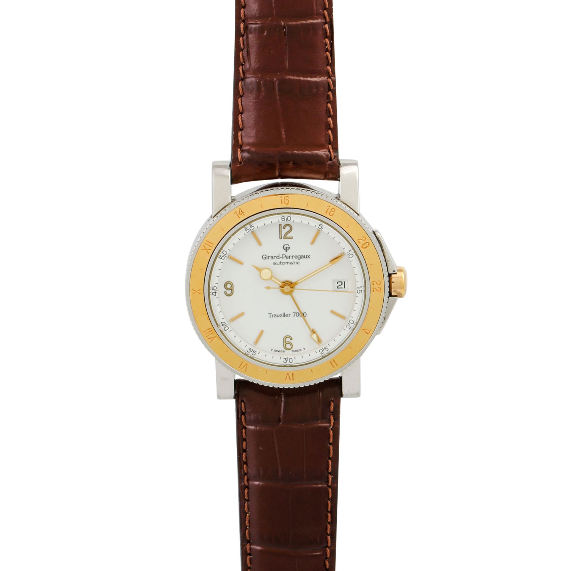 GIRARD PERREGAUX Vintage Traveller 7000 GMT, Ref. 7.200. Herrenuhr.