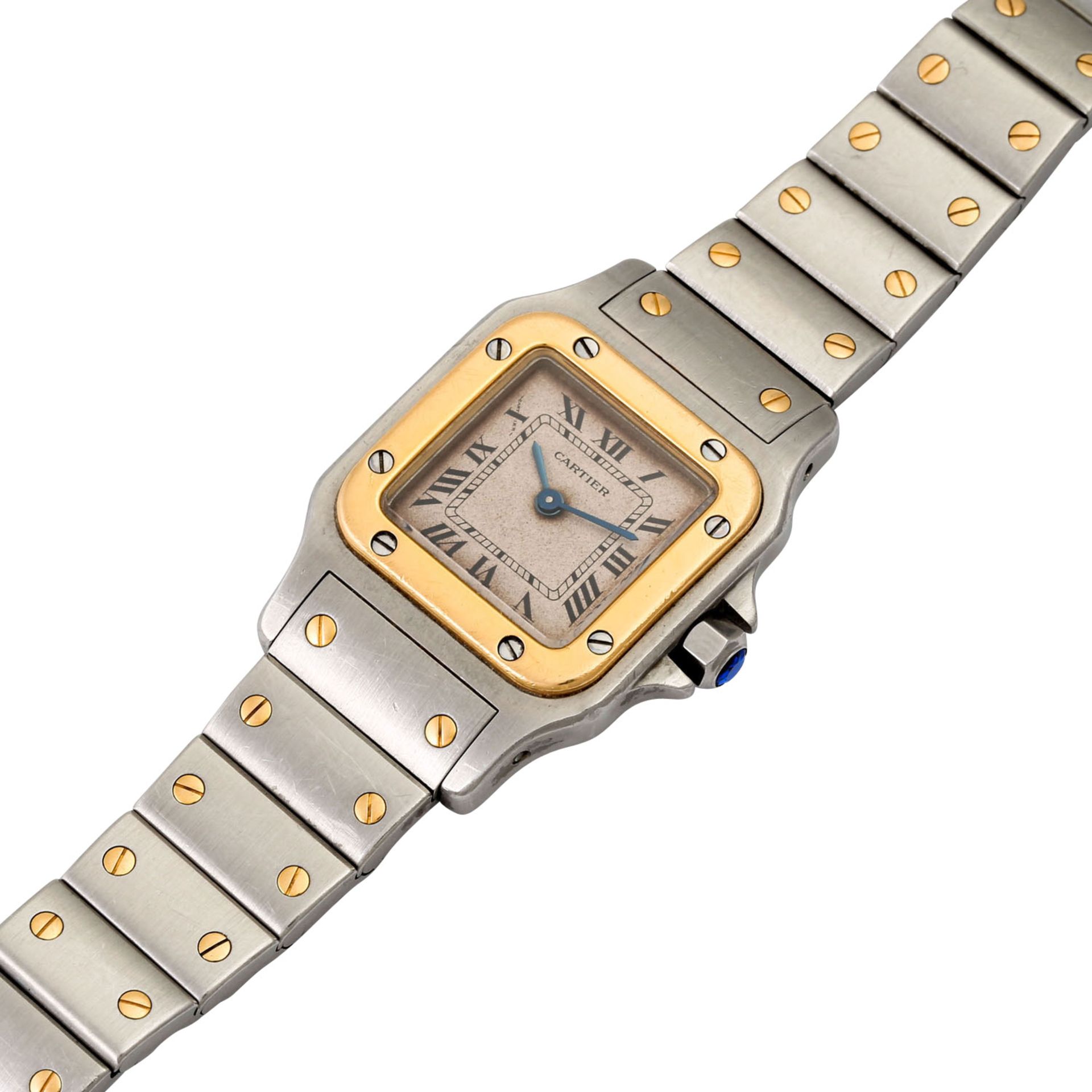 CARTIER Vintage Santos Galbee, Ref. 1057930. Damenuhr. - Image 3 of 5