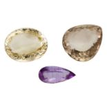 Bundle of 2 Citrine und 1 Amethyst